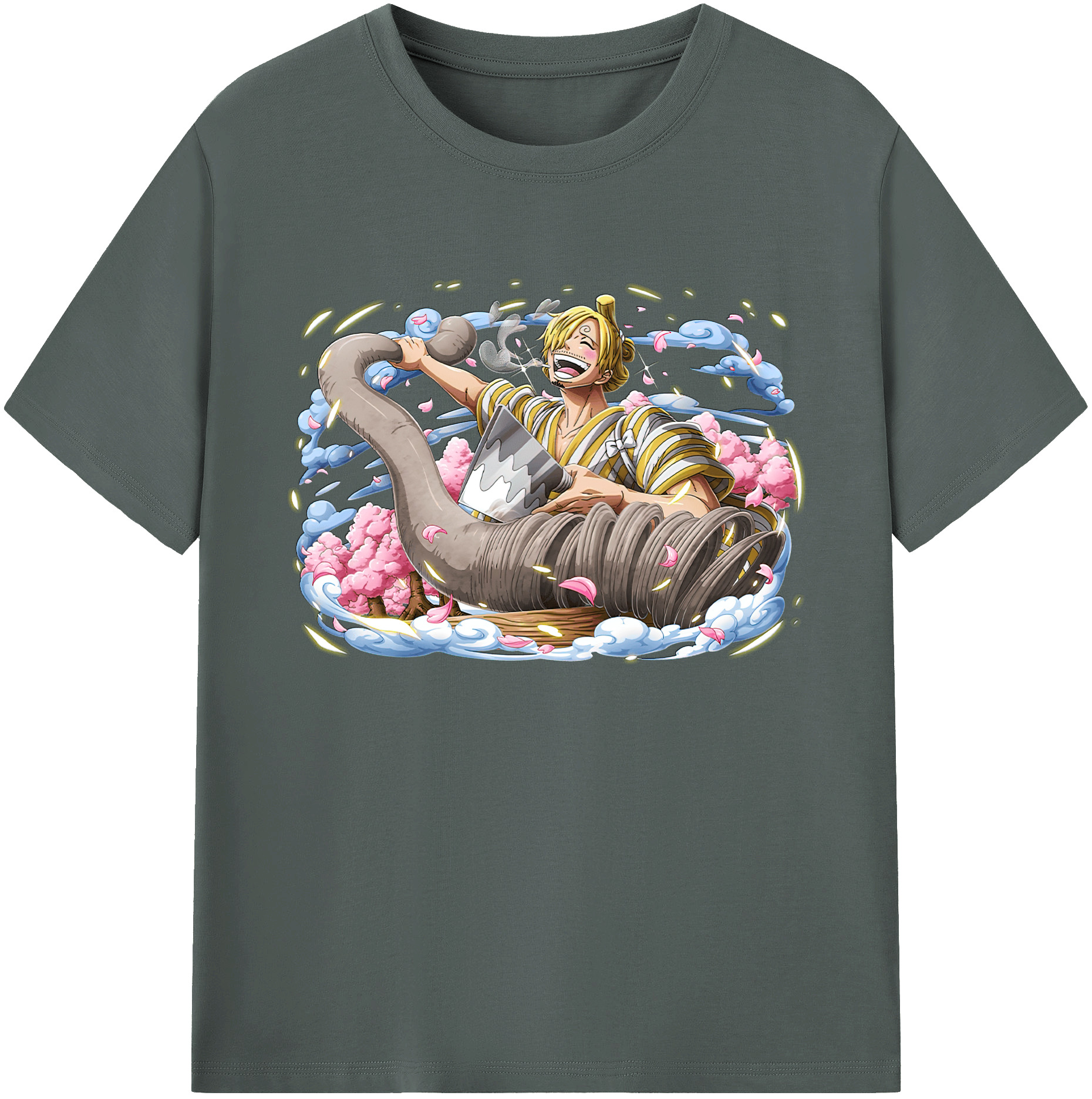（画像用） ワンピース サンジ ONE PIECE Sanji 綿100％ メンズ半袖Tシャツ｜肌触りやわらか＆通気性